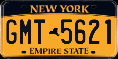 NY license plate GMT5621