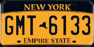 NY license plate GMT6133