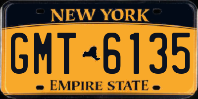 NY license plate GMT6135