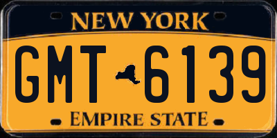 NY license plate GMT6139