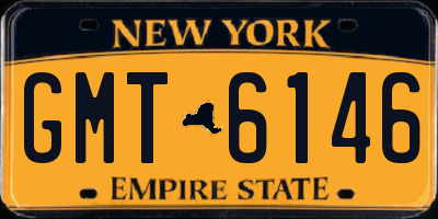 NY license plate GMT6146