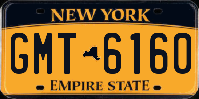 NY license plate GMT6160