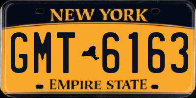 NY license plate GMT6163