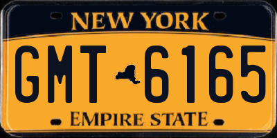NY license plate GMT6165