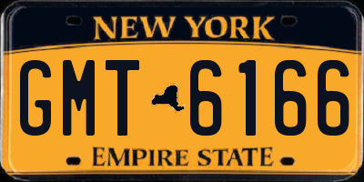 NY license plate GMT6166