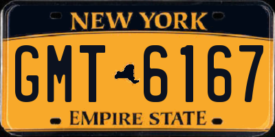 NY license plate GMT6167