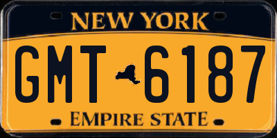 NY license plate GMT6187