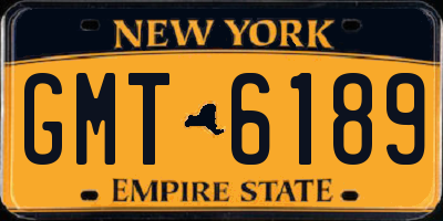 NY license plate GMT6189