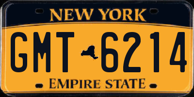 NY license plate GMT6214