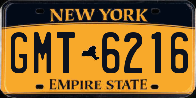 NY license plate GMT6216
