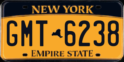 NY license plate GMT6238