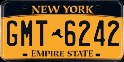 NY license plate GMT6242
