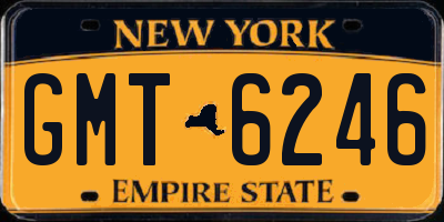 NY license plate GMT6246