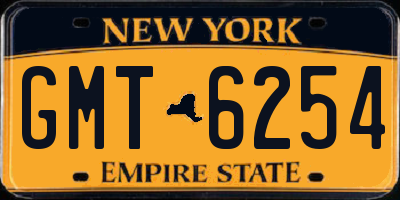 NY license plate GMT6254