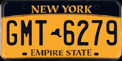 NY license plate GMT6279