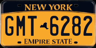 NY license plate GMT6282