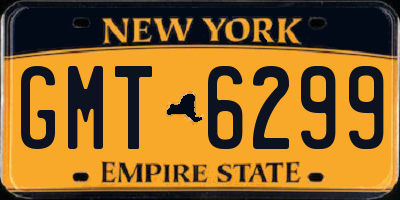 NY license plate GMT6299