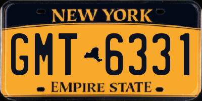 NY license plate GMT6331