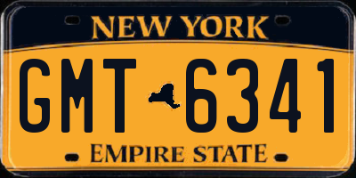 NY license plate GMT6341