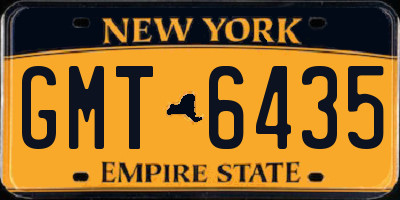 NY license plate GMT6435