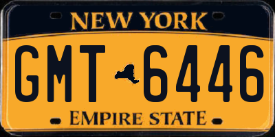 NY license plate GMT6446