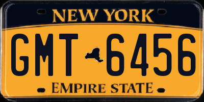 NY license plate GMT6456