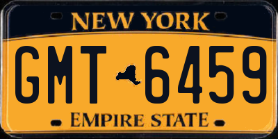NY license plate GMT6459