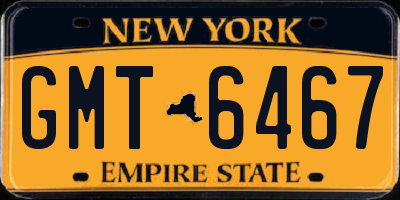 NY license plate GMT6467