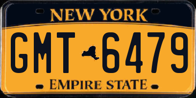 NY license plate GMT6479