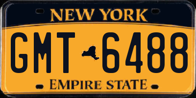 NY license plate GMT6488
