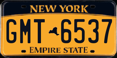NY license plate GMT6537