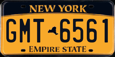 NY license plate GMT6561