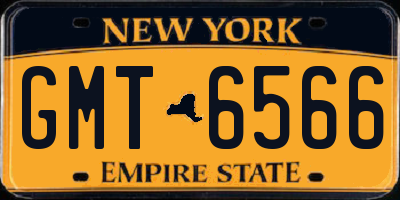 NY license plate GMT6566
