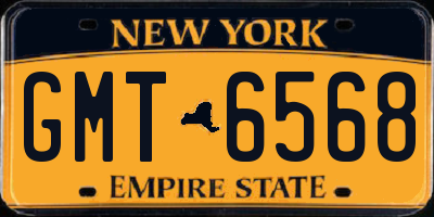 NY license plate GMT6568