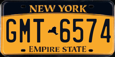 NY license plate GMT6574