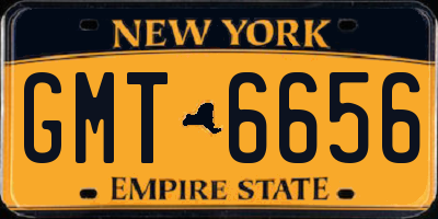 NY license plate GMT6656