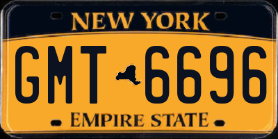 NY license plate GMT6696