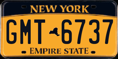 NY license plate GMT6737