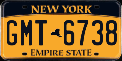 NY license plate GMT6738
