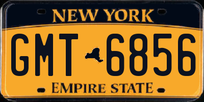 NY license plate GMT6856