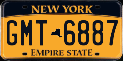 NY license plate GMT6887