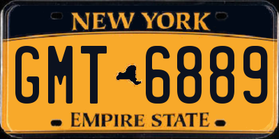 NY license plate GMT6889