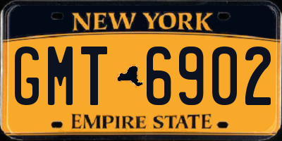 NY license plate GMT6902