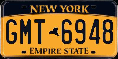 NY license plate GMT6948