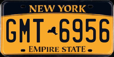 NY license plate GMT6956