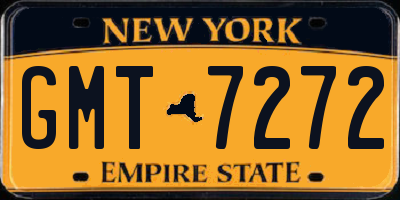 NY license plate GMT7272