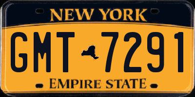 NY license plate GMT7291