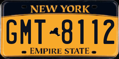 NY license plate GMT8112