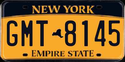 NY license plate GMT8145