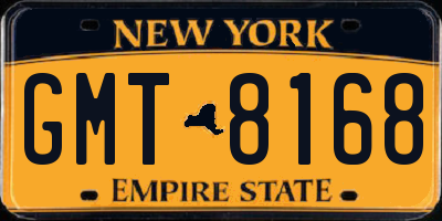 NY license plate GMT8168